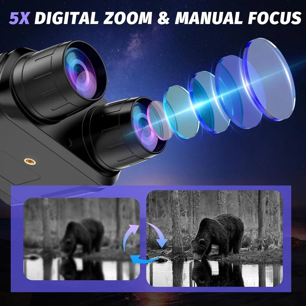 4K Night Vision‎ Goggles Binoculars – 5000mAh Battery, 32GB, HD Photo & Video